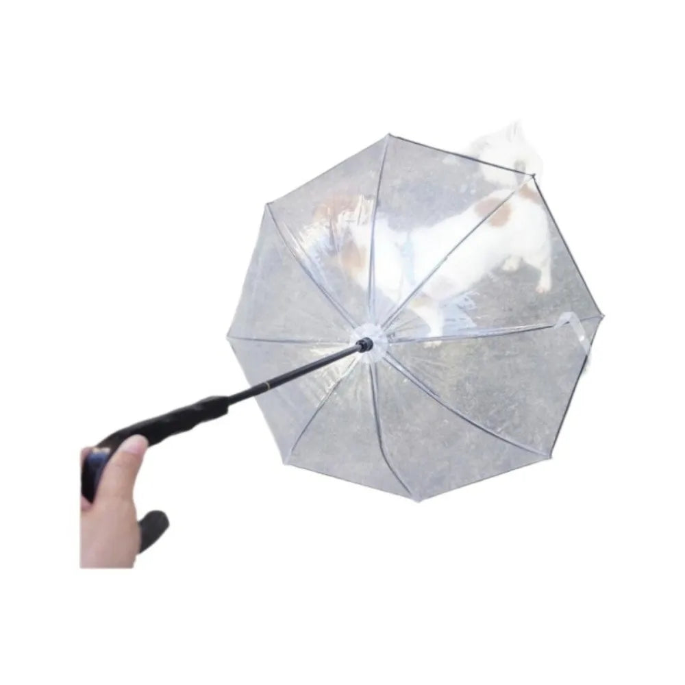 Clear C Handle Dog Rain Umbrella