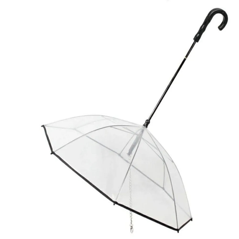 Clear C Handle Dog Rain Umbrella